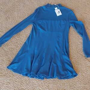 Anthropologie Blue Long Sleeve Dress